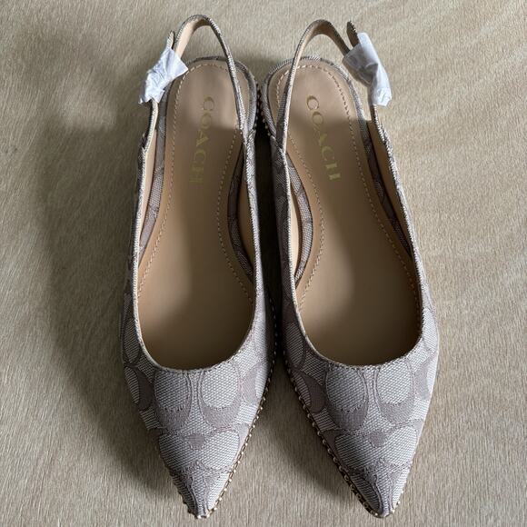 Coach VAE Jacquard Skimmer Slingback Flats - Picture 6 of 12
